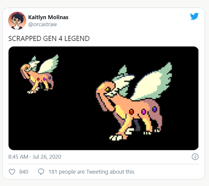 Gigaleak cũng chứa nhiều hình ảnh Pokémon hơn