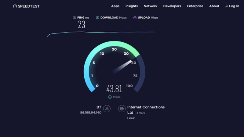 công cụ kiểm tra tốc độ internet speedtest của ookla