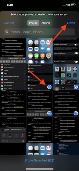 chọn hình ảnh mà bạn muốn trên ứng dụng ảnh và nhấn xong
