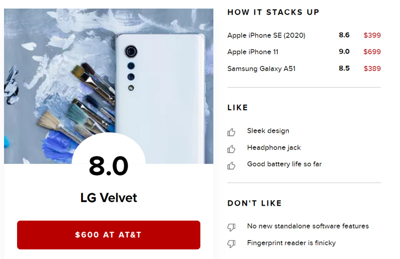 Dòng Velvet không thuộc bất kỳ dòng nào của công ty