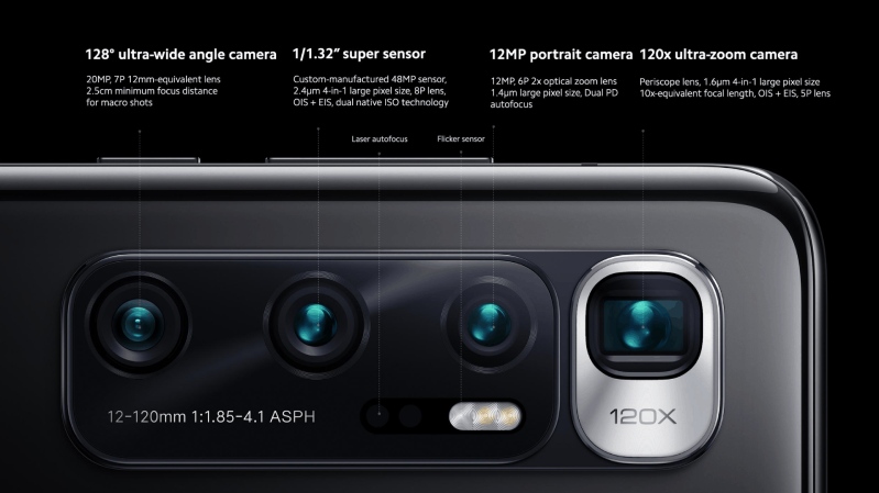 thông số của camera trên mi 10 ultra