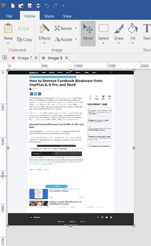 Căn chỉnh tỷ lệ để chụp