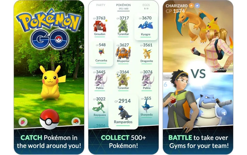 trò chơi iphone, trò chơi ipad, game iphone, game ipad 10 chơi pokemon go đơn giản