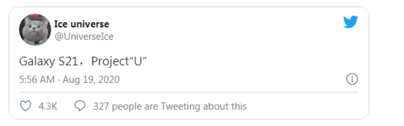 bài đăng của Ice Universe về sản phẩm flaship mới của Samsung
