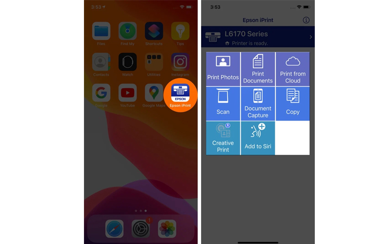 chọn tệp để in