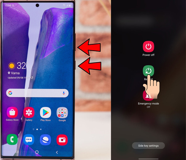 Nhấn vào Khởi động lại.