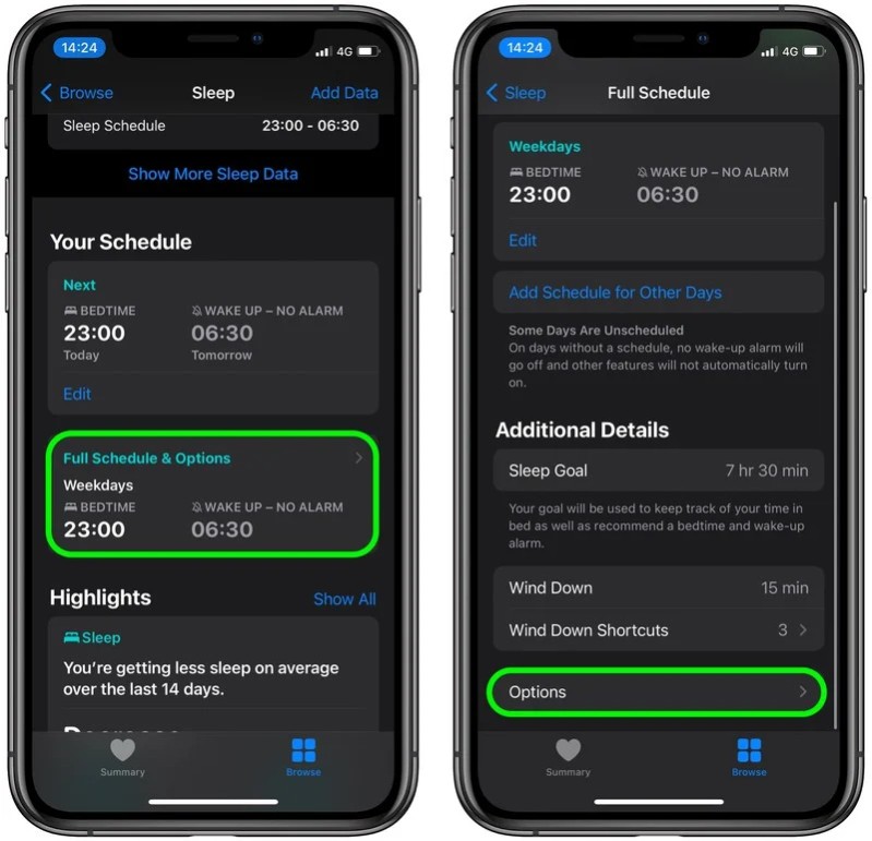 sleep mode trên ios 14