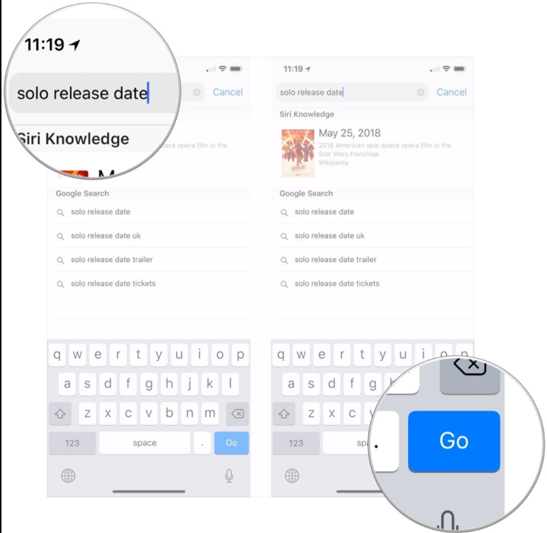 Bước 4 cách tìm kiếm trên web bằng thanh Tìm kiếm thông minh