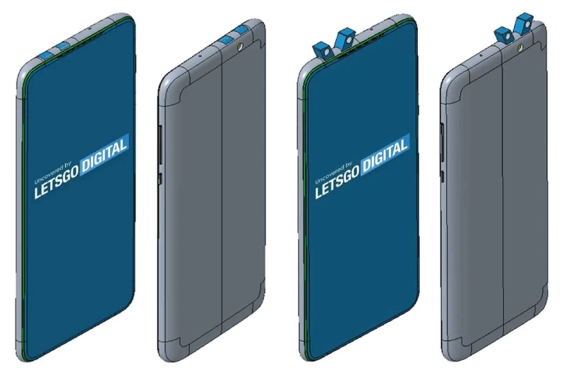 thiết kế với 2 module camera bật lên