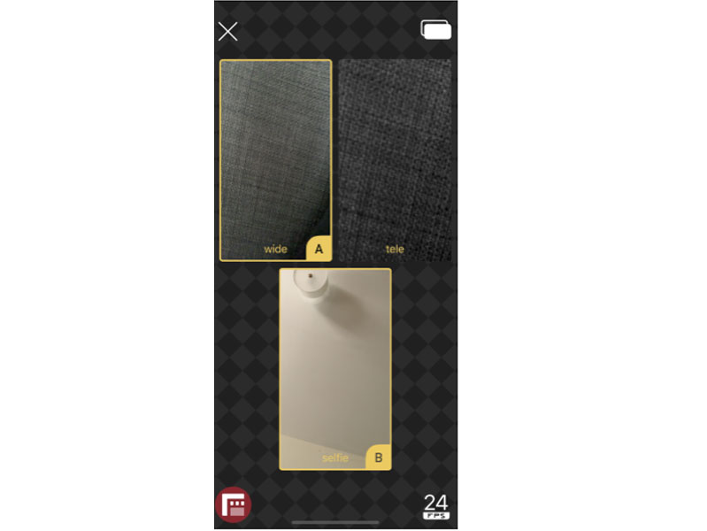 Bấm xác nhận để chọn ống kính