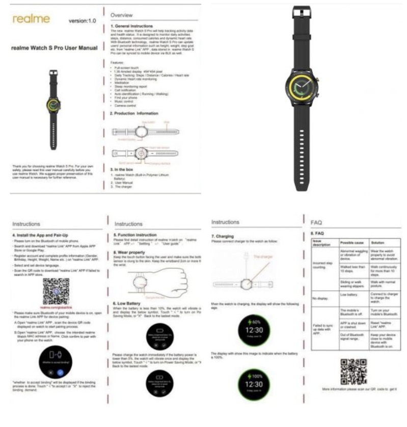 thông số kỹ thuật của realme watch mới