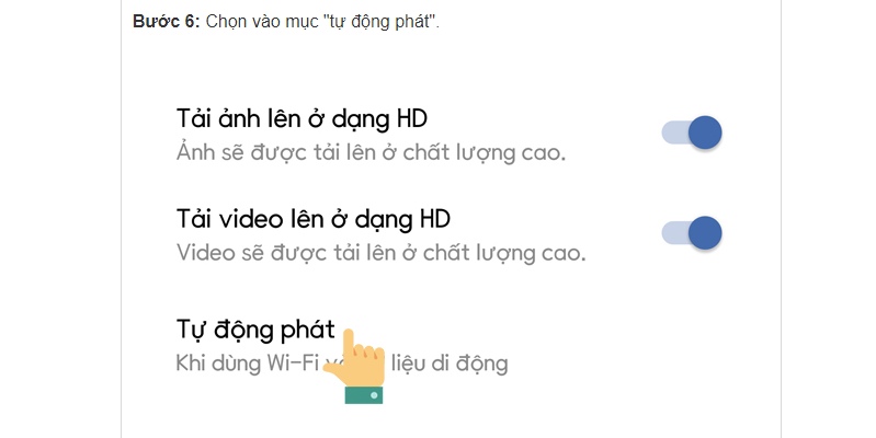 tắt tự động phát video h2  tắt tự động phát video