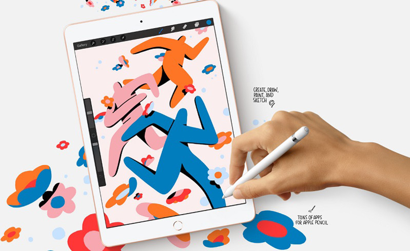 iPad Gen 8 hỗ trợ Apple Pencil và Smart Keyboard 