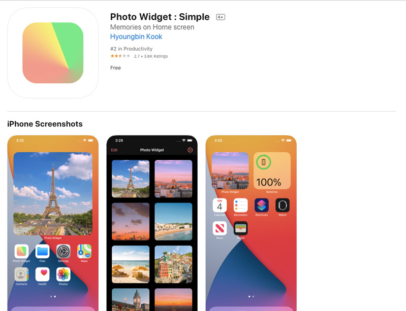 Ứng dụng cho phép bạn tạo widget từ ảnh của mình 