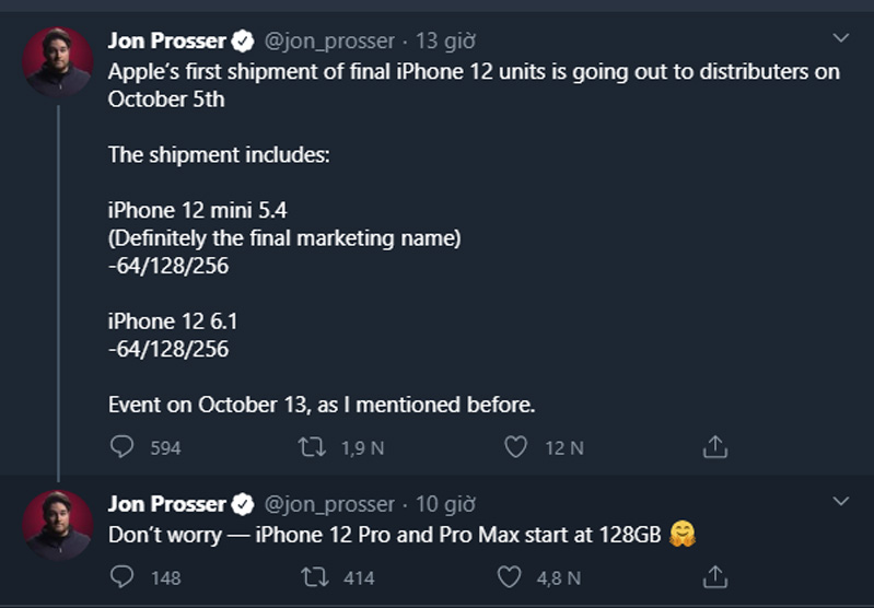 Jon Prosser tiết lộ về iPhone 12