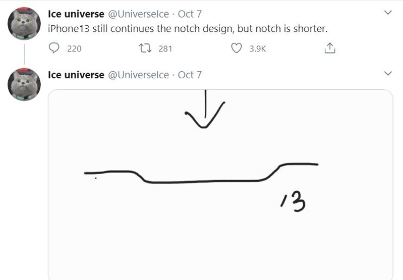 iphone 13 hình 2 Leaker đã cho rằng notch iPhone 13 nhỏ gọn