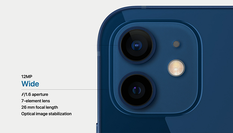  iPhone 12 có hệ thống camera kép