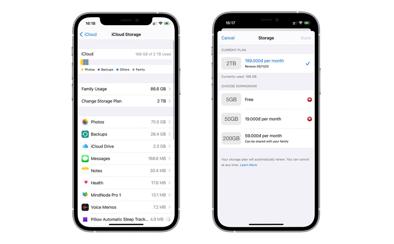 Mua thêm iCloud khi mua điện thoại mới 
