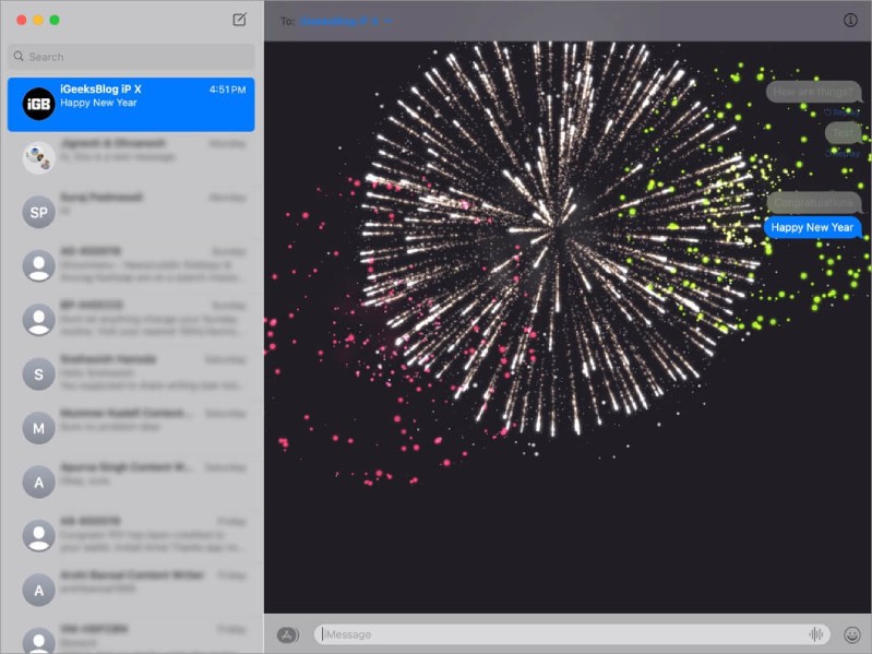 Cách gửi tin nhắn với hiệu ứng trong macOS Big Sur