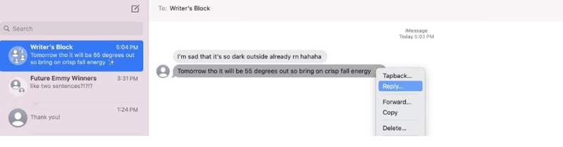 ứng dụng tin nhắn trên macos big sur 