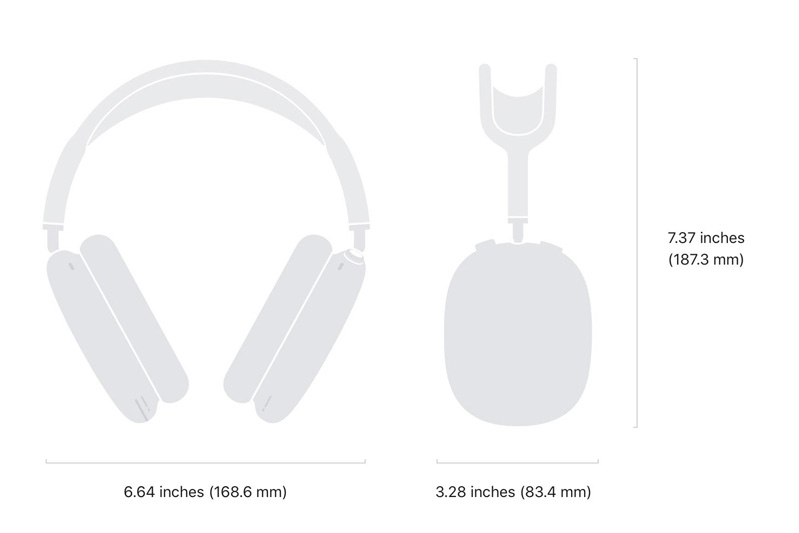 airpods max hình 9 kích thước airpods