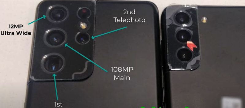 cụm camera của s21 và s21 ulta 