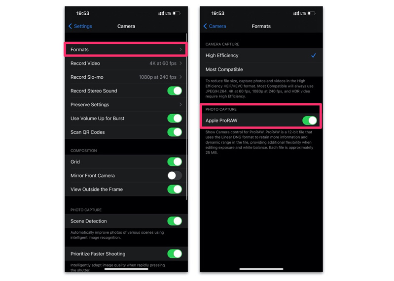 Apple ProRAW Apple ProRAW