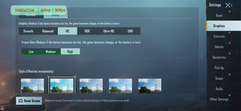 redmi note 9 5g hình 10 thiết lập pubg mobile