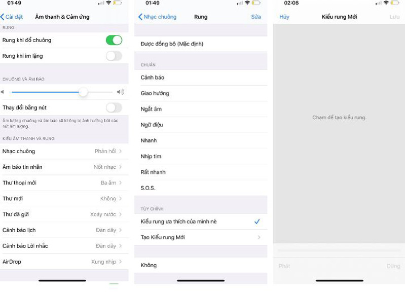 top tính năng smartphone hình 2 tự tạo chuông