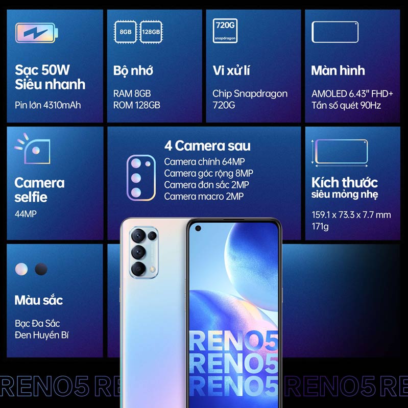 oppo reno5 hình 3 thông số oppo reno5