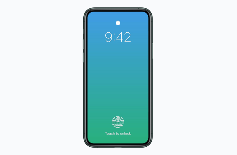 màn hình iphone với camera ẩn 