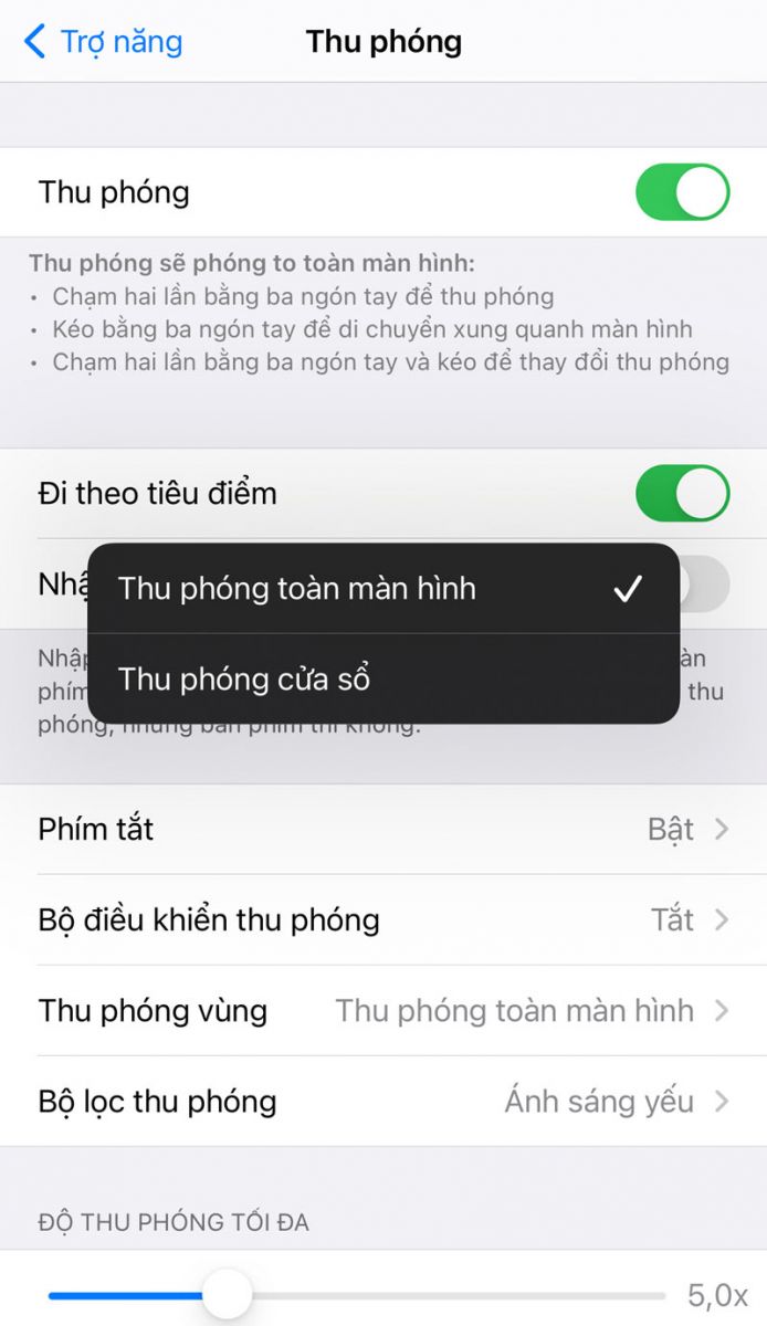 cách làm iphone  không hao pin hình 8 cách chọn thu phóng mở và tắt
