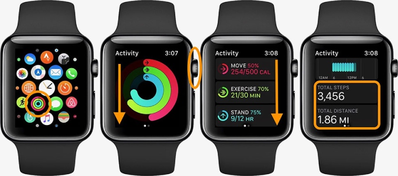 Apple Watch hình 1 Apple Watch giúp bạn đếm số phút tập thể dục