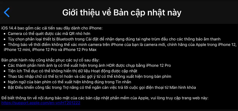 ios 14.4 chính thức ra mắt hình 2 nội dung ios 14.4