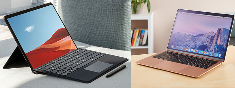 air pro x dau so sánh macbook air và surface pro x