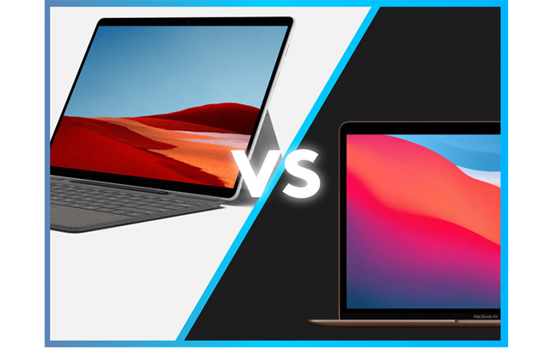 macbook air pro x cuoi so sánh macbook air và surface pro x