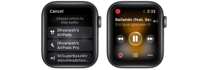 Apple Watch hình 3 Cách sử dụng AirPlay trên Apple Watch chạy watchOS 7
