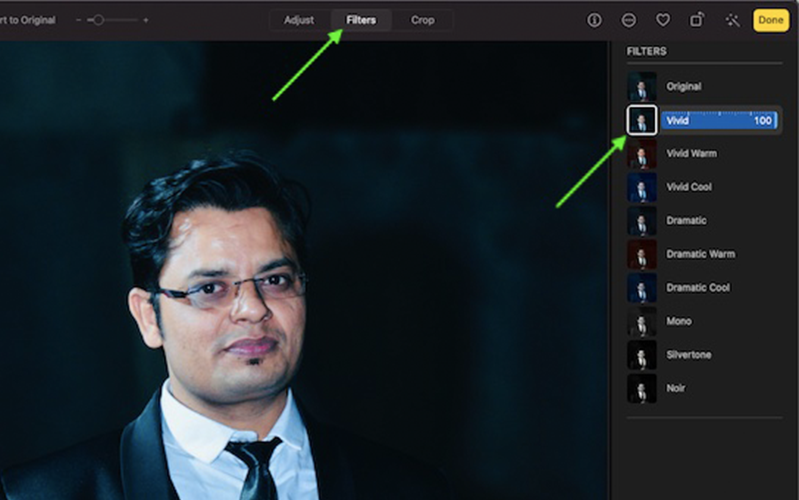 Áp dụng bộ lọc hình ảnh MAC Áp dụng bộ lọc hình ảnh MAC
