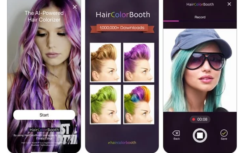 ung dung chinh toc iPhone iPad 3 Haircolor Booth app
