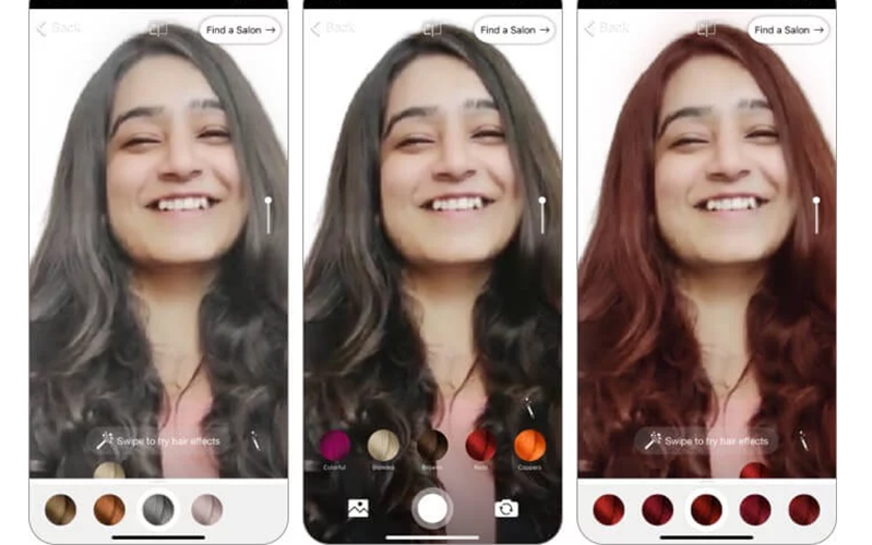 ung dung chinh toc iPhone iPad 2 L'Oréal app