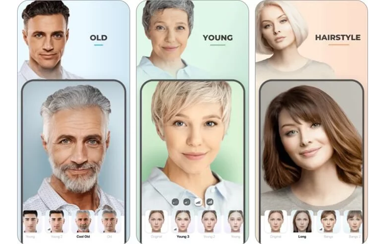 ung dung chinh toc iPhone iPad FaceApp