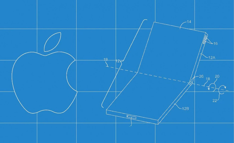 iphone màn hình gập hình 2 bản đồ họa cho thấy ý tưởng về điện thoại màn hình gập