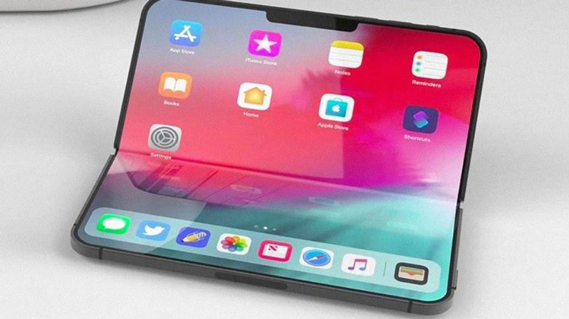 apple học theo samsung hình 3 màn hình gập dạng fold