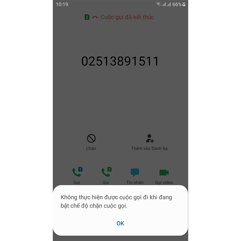 chặn cuộc gọi