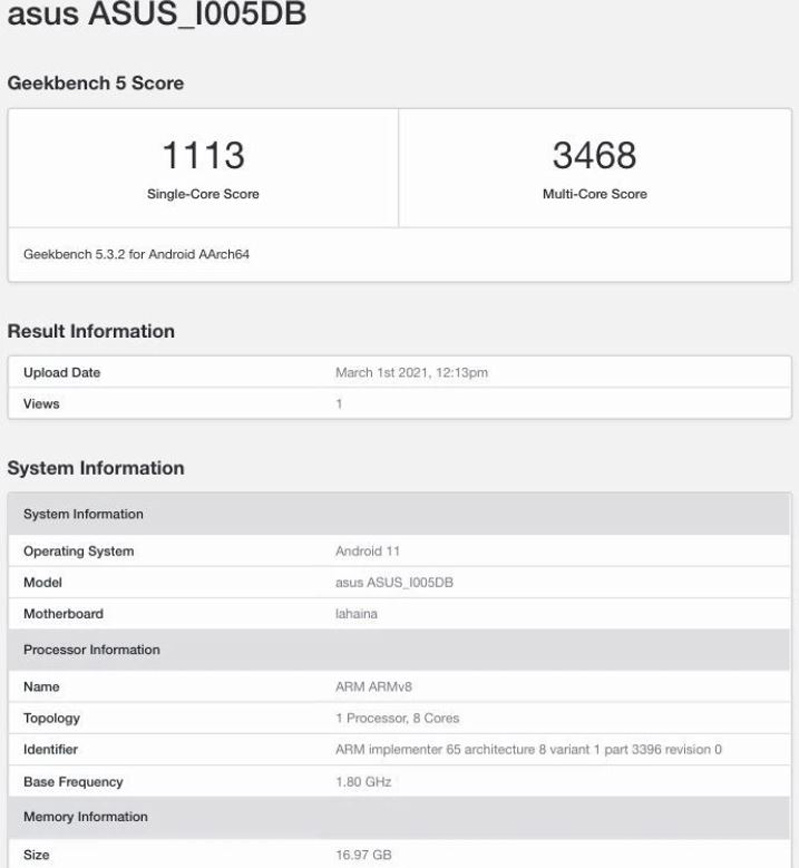 asus rog phone 5 sẽ có dung lượng pin khủng hình 2 điểm số asus rog phone 5