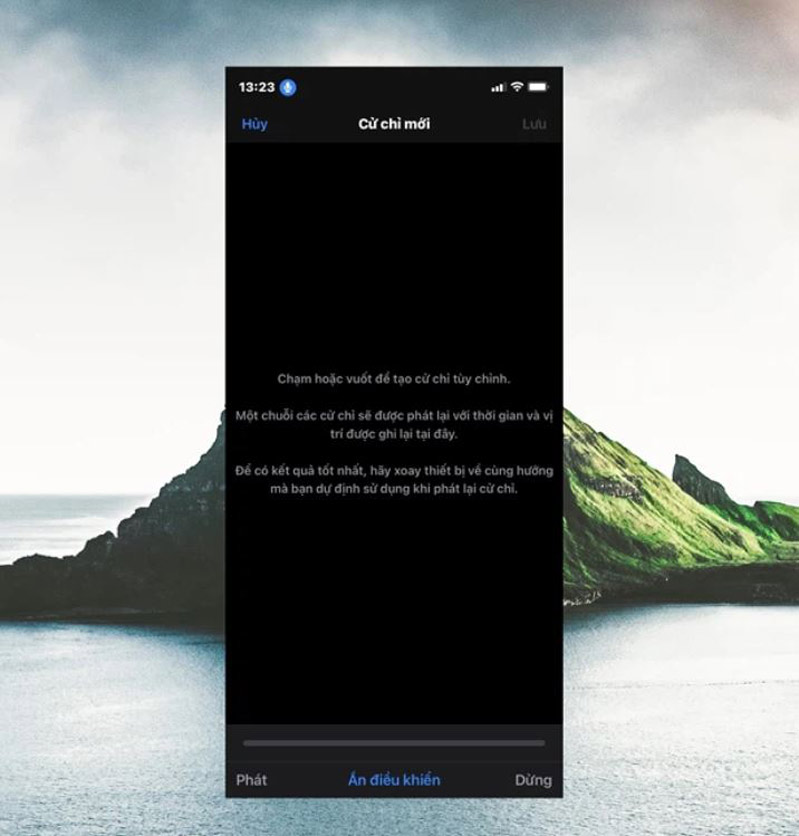 thiết lập cử chỉ 