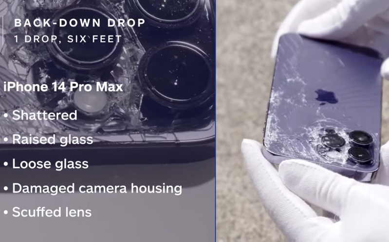 Bài thử nghiệm độ va đập  của iPhone 14 