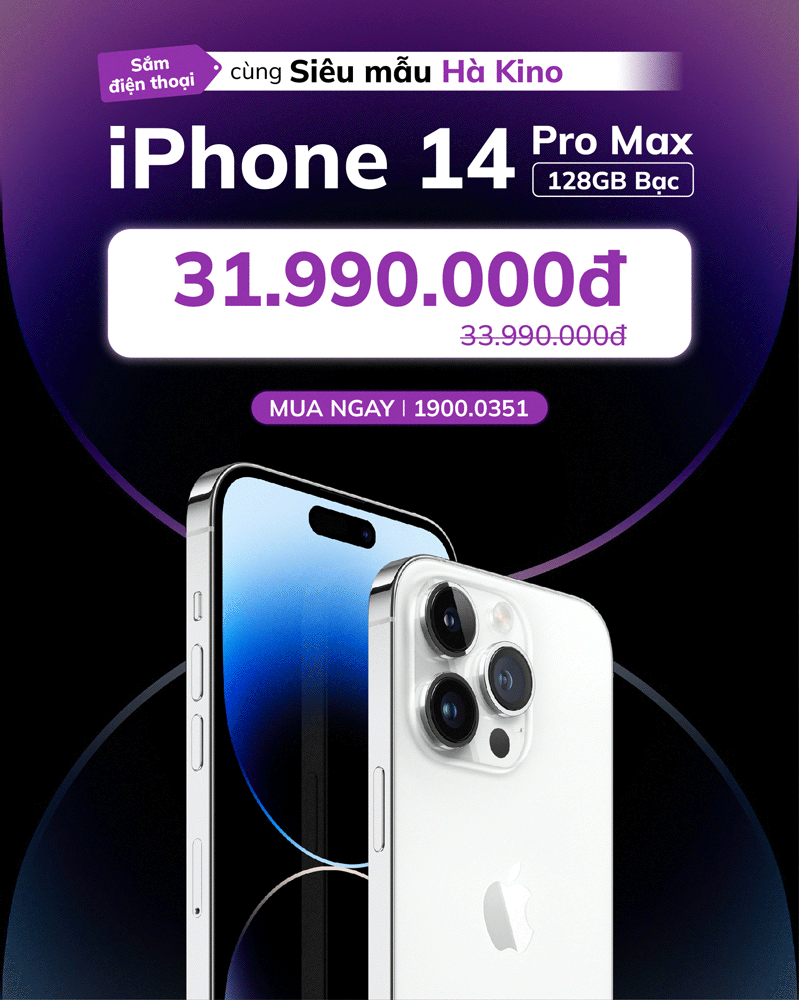 Hà Kino sắm siêu phẩm iPhone 14 Pro Max VN/A giá tốt tại 24hStore
