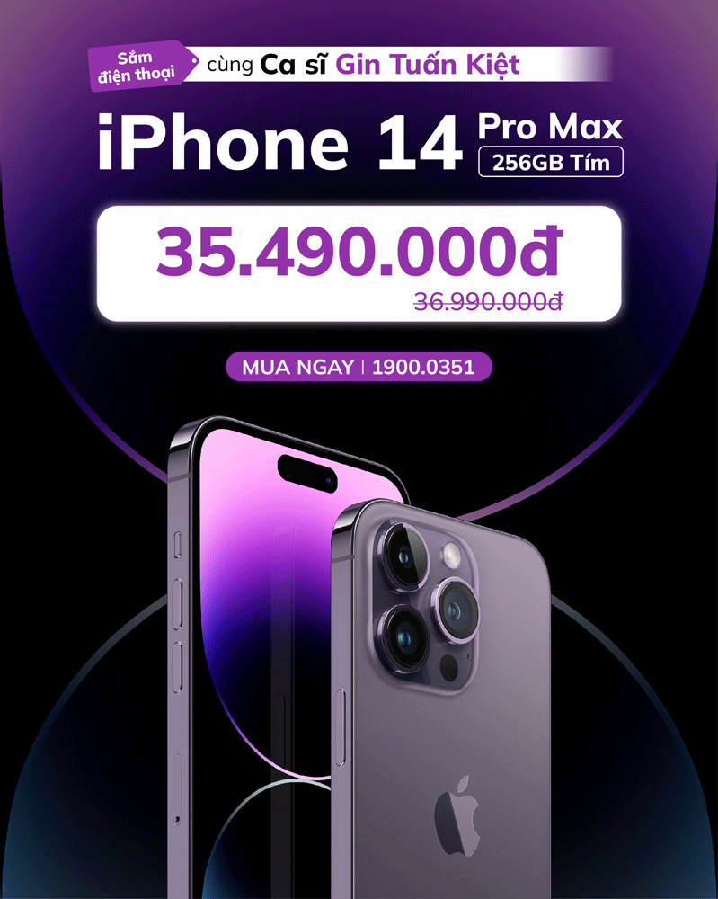 iPhone 14 Pro Max Sắm điện thoại cùng Gin Tuấn Kiệt