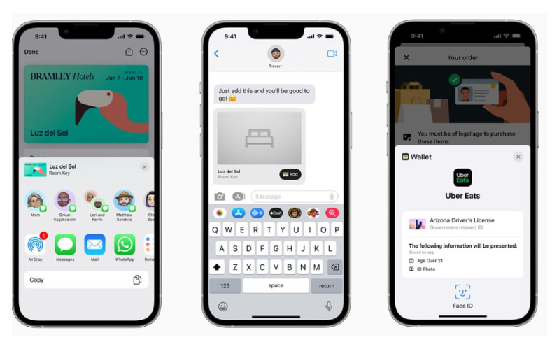 iOS 16.1 Chia sẻ Wallet Key
